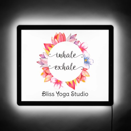 Inhale Exhale Yoga Quote Studio Spa  LED Sign