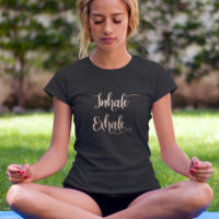 Inhale Exhale Zen Rose Gold Foil Metallic