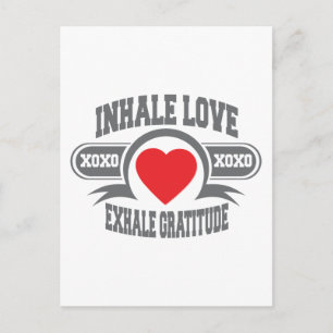 Inhale Love, Exhale Gratitude Postcard