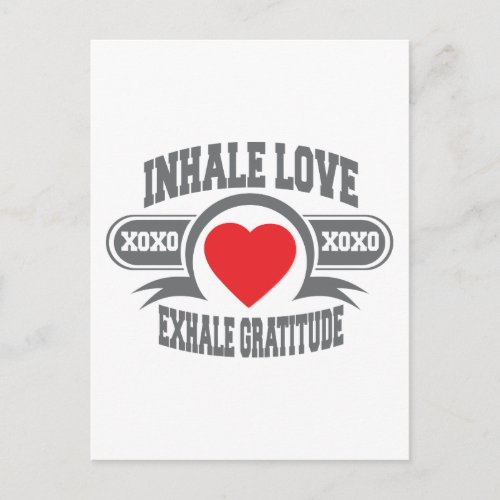 Inhale Love Exhale Gratitude Postcard