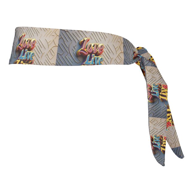 "Inhale Positivity, Exhale Negativity" Tie Headband (Rotate 90)
