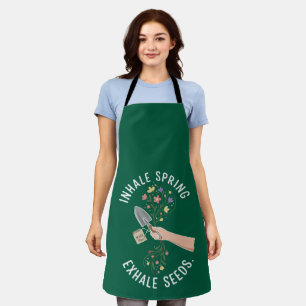 Inhale Spring Exhale Seeds Floral Gardening Enthus Apron