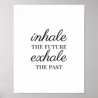 Namaste Zen Inhale Exhale Wall Line Art Print, Pastel Yoga