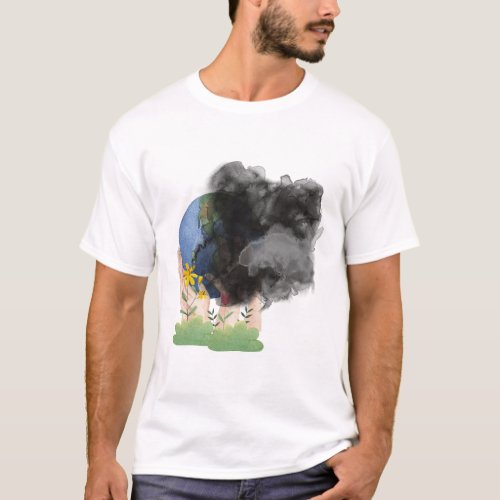 Inhale the Future Save Earth from Black Smokes T_Shirt