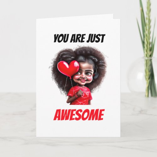 Inidan girl Valentines day you are awesome bff Holiday Card