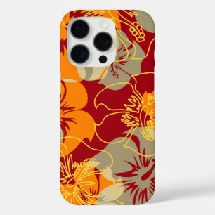 Iniki Point Hawaiian Hibiscus Floral Red iPhone 16 Pro Case