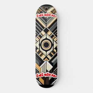 Inimical Art Deco  Skateboard