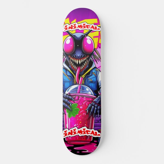Inimical Buggin'  Skateboard (Front)