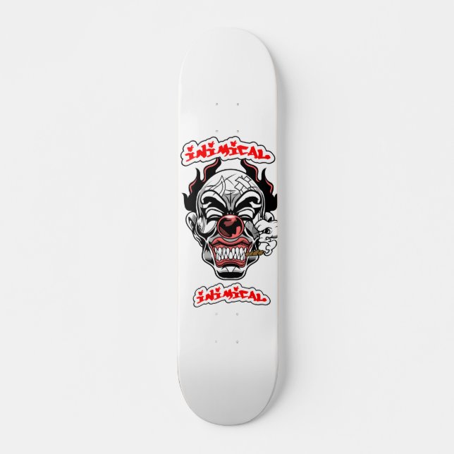 Inimical Evil Clown Skateboard Deck (Front)