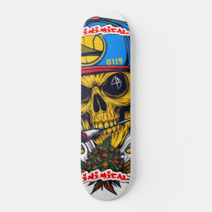 Inimical Golden State Skull Skateboard