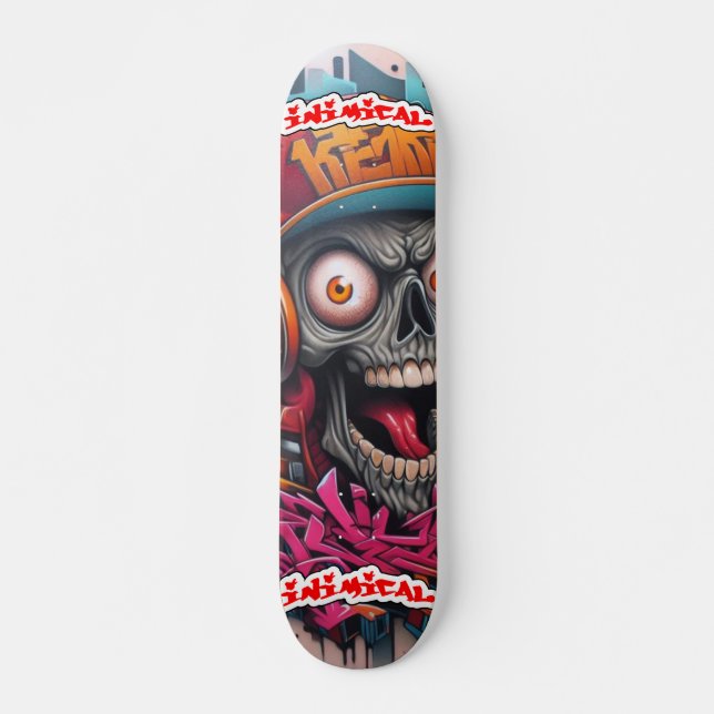 Inimical  Illin' Skully  Skateboard (Front)