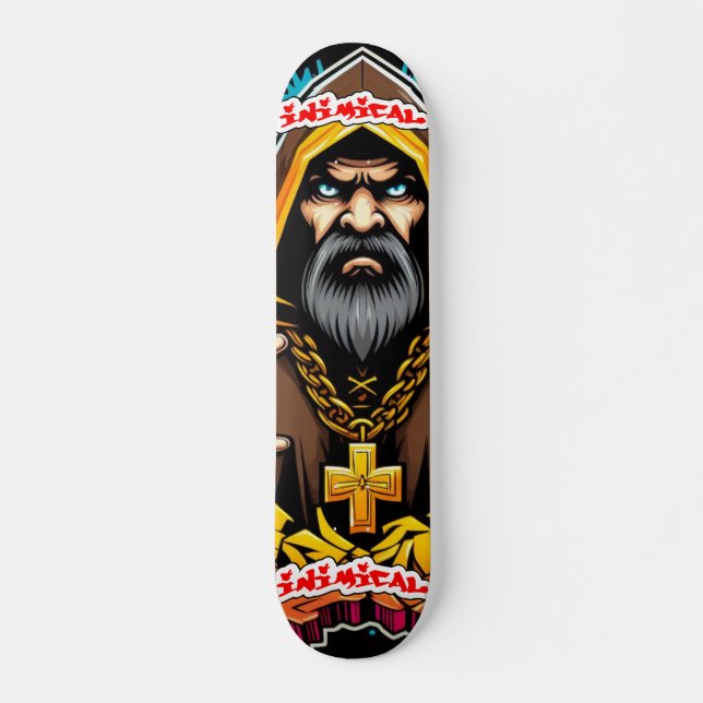 Inimical Mad Monk  Skateboard (Front)