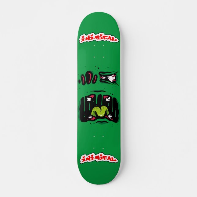 Inimical Monster Face Skateboard (Front)