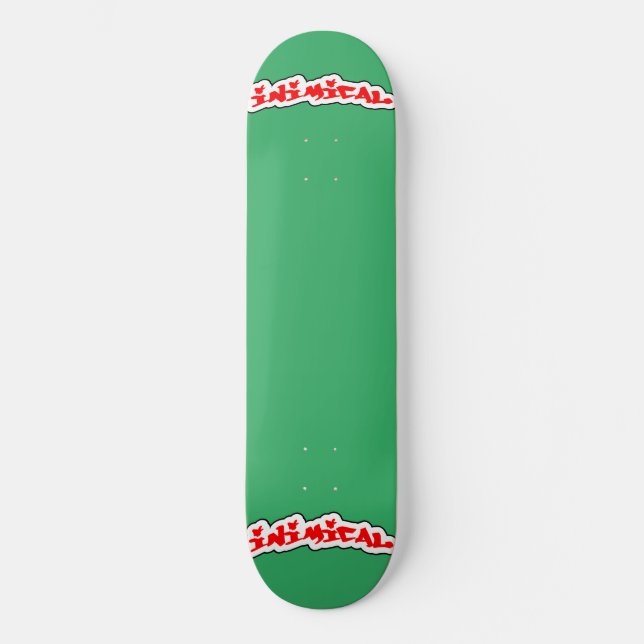 Inimical Perfect Green ChromaKey  Skateboard (Front)