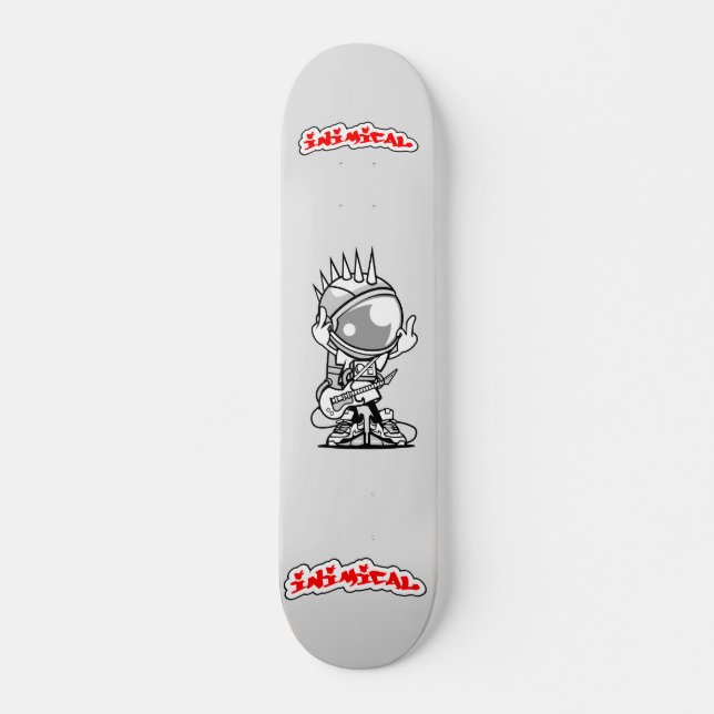 Inimical Punk Rock Astronaut Skateboard (Front)