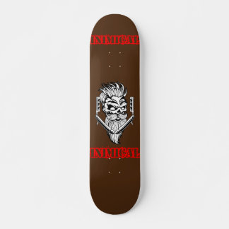 Inimical Skull Barber Skateboard Deck