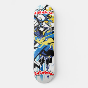 Inimical Wildstyle Graffiti Abstract  Skateboard