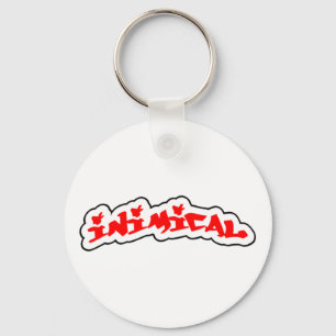 Inimical Woods Graffiti Tag Logo Keychain