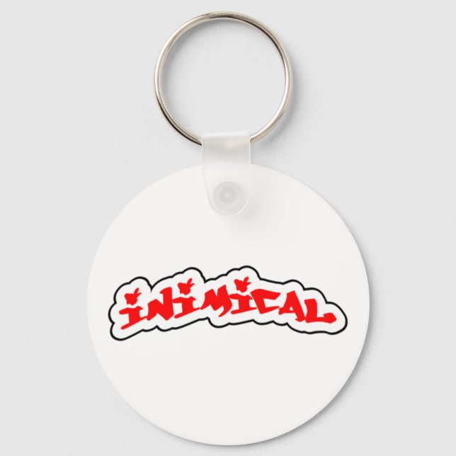 Inimical Woods Graffiti Tag Logo  Keychain (Front)