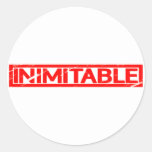 Inimitable Stamp Classic Round Sticker