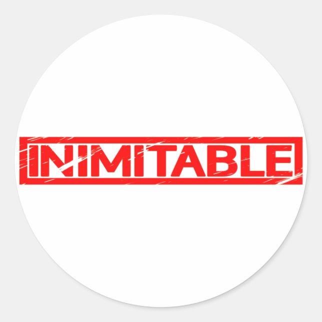 Inimitable Stamp Classic Round Sticker (Front)