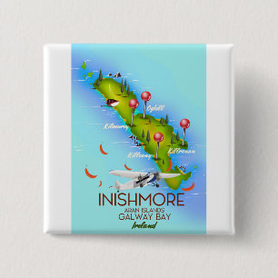 Inishmore Aran Islands Galway Bay Ireland Button