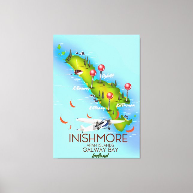 Inishmore Aran Islands Galway Bay Ireland Canvas Print (Front)
