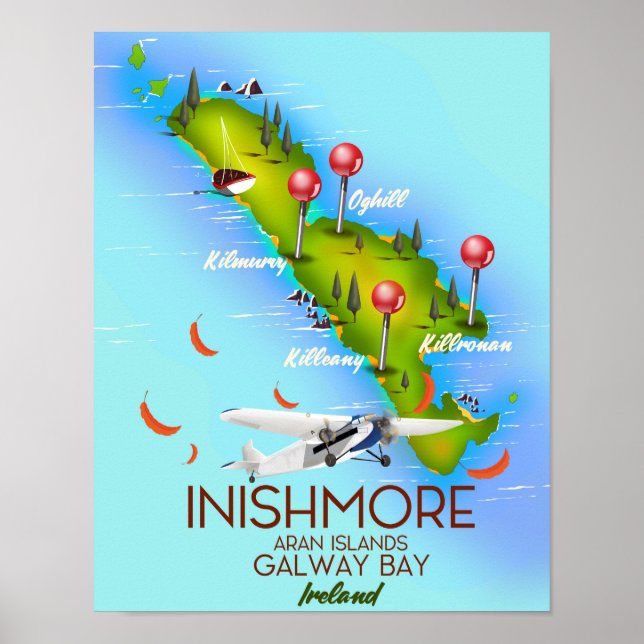 Inishmore Aran Islands Galway Bay Ireland Notebook Poster (Front)