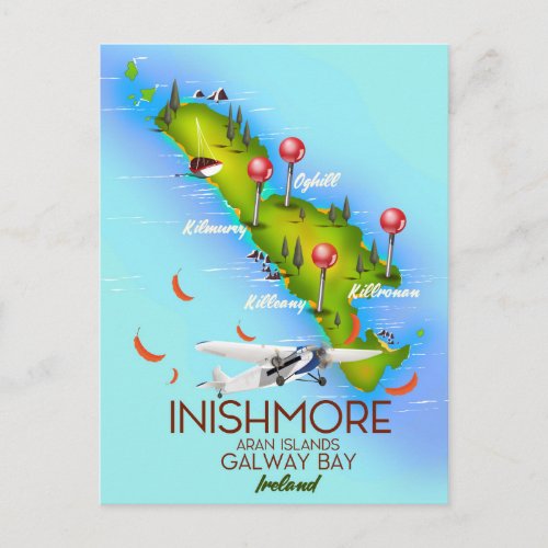 Inishmore Aran Islands Galway Bay Ireland Postcard