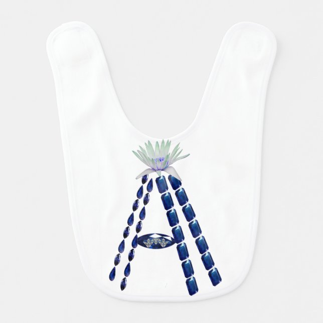 Initial A Baby Bib (Front)