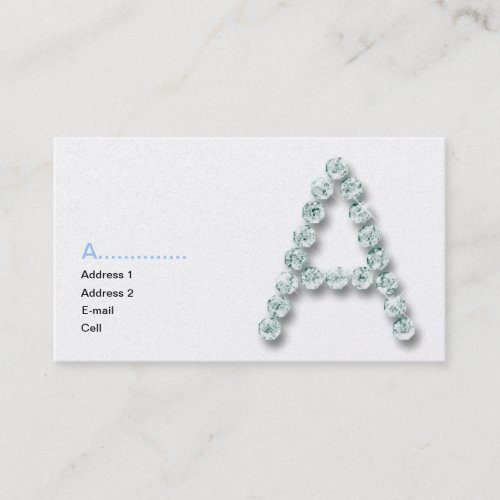 Initial A diamond Business Card