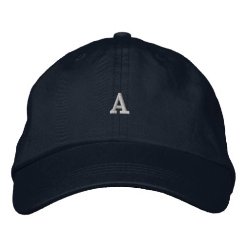 Initial A Letter Monogram Embroidered Baseball Cap