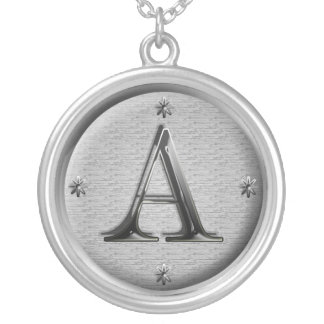 initial A necklace
