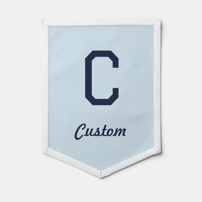 Initial and Name Blue Pennant (Front)