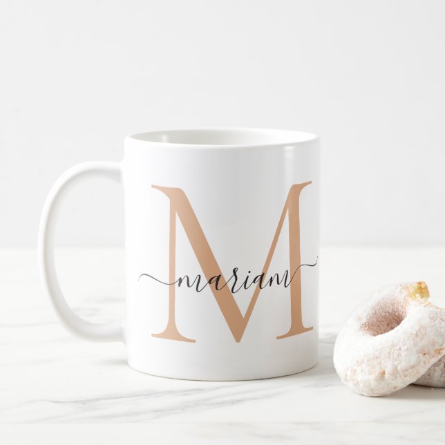 Initial and Name Personalized Coffee Mug (With Donut)