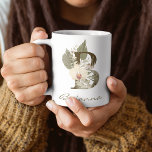 Initial B Boho Floral Orchid Greenery Custom Name Coffee Mug<br><div class="desc">A personalized coffee mug with a bohemian letter "B" monogram,  featuring decorative orchid and palm leaf illustrations. Easily customize it with your name or create a unique gift for your loved ones.</div>