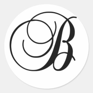 Initial B round sticker