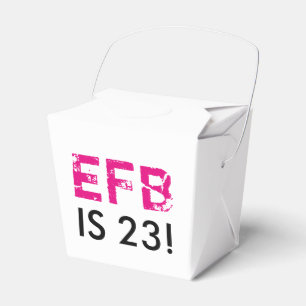 Initial Birthday Takeout Favor Box