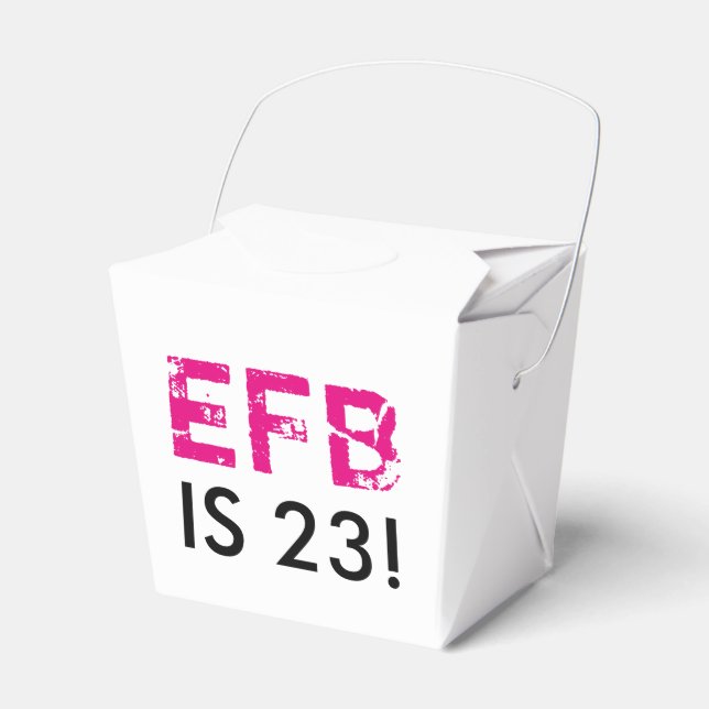 Initial Birthday Takeout Favor Box (Front Side)