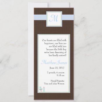 Initial Blue Invite by SERENITYnFAITH at Zazzle
