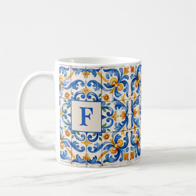 Initial Burst Tile Mug (Left)