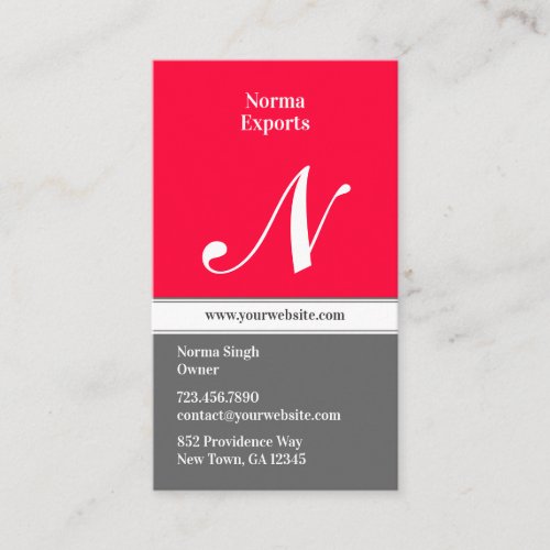 Initial Business Card