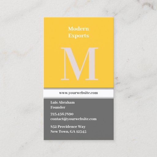 Customizable Initial Business Card