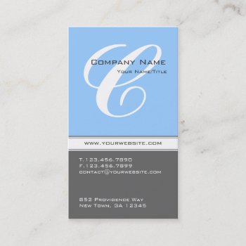 Initial Business Card by all_items at Zazzle