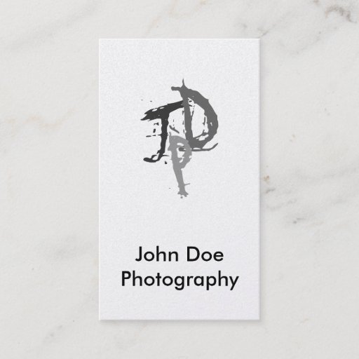 Customizable Initial Business Card