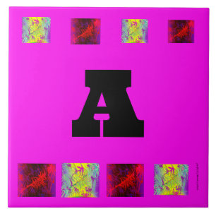 Initial ceramic tile