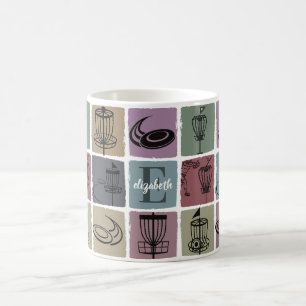 Initial Custom Disc Golf Gift Retro Sports Lover Coffee Mug