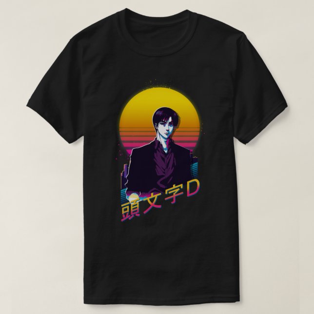 Initial D Ryosuke Takahashi Retrowave T-Shirt (Design Front)