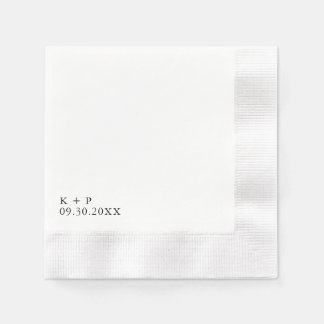 Initial + Date Cocktail Napkins