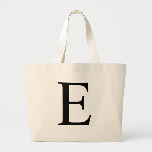 Initial E Jumbo Tote Bag (Front)